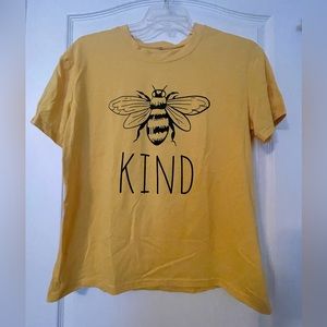 Gold bee kind tee